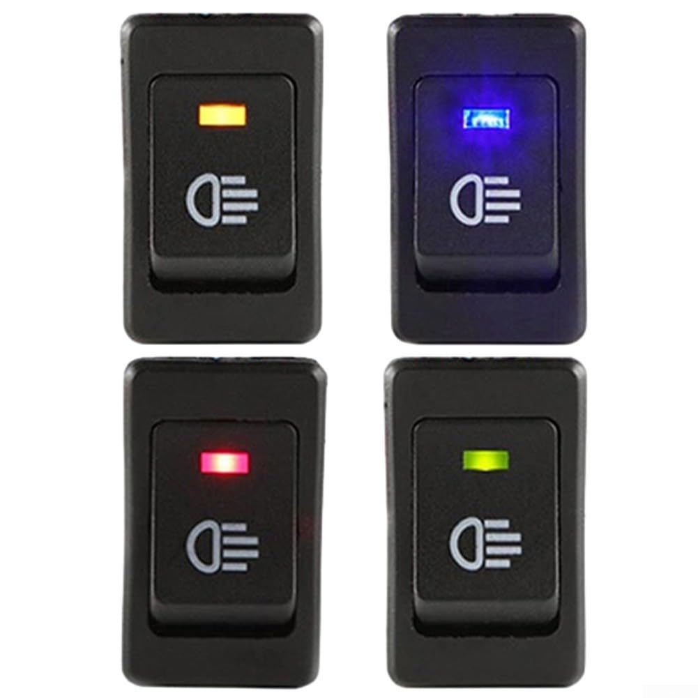 LED Rocker Switch 12V 35A On Off 2 Position 4 Pin Illuminated for Fog Lights Work Lights Roof Light Bars Truck SUV Boat Use