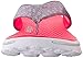 Skechers Women's Go Walk 3 Pizzaz Flip Flop, Gray/Hot Pink, 7 M US