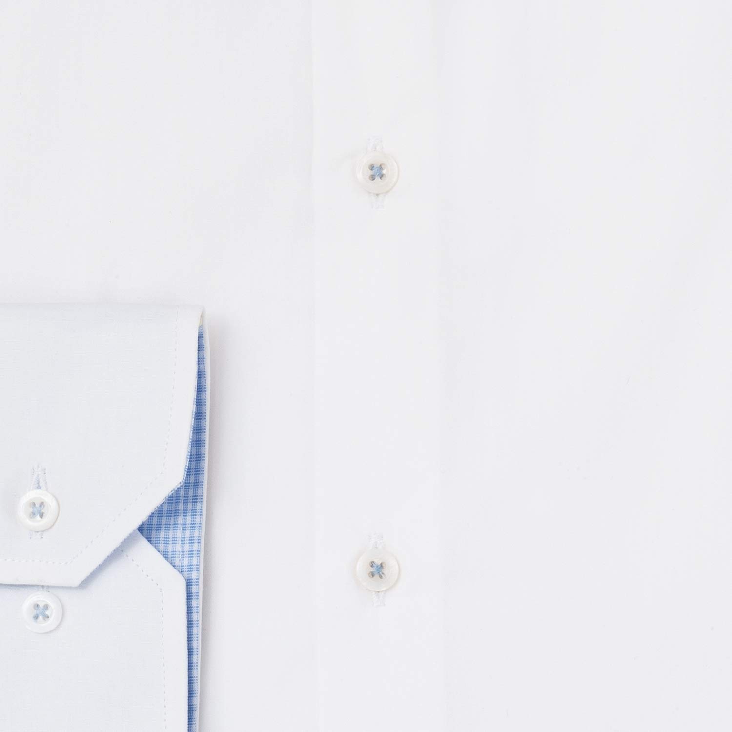 RIESENHEMD - Herren Hemd - extra Langer Arm 72 cm - Freizeithemd/Sommerhemd - 100% Baumwolle - Modern Fit | Slim Fit in Überlänge für große Männer - weiß - Modell Athen