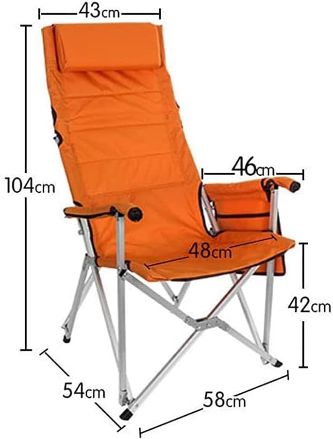 JSEIAJB Portable Camping Chair with Headrest and Storage Bag, Oxford Cloth Material Fishing for Garden Sports Picnic Beach