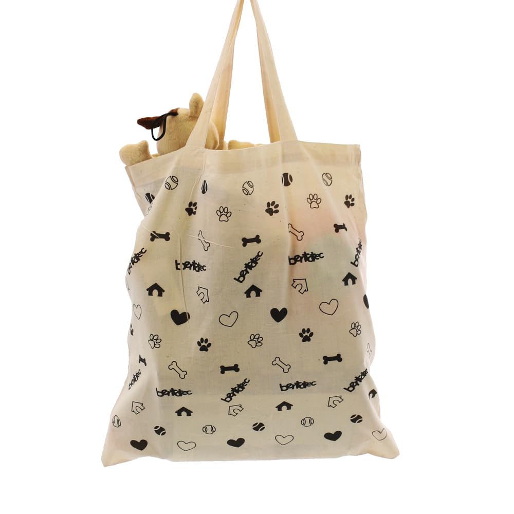 Bentatec 11-teiliges Hundespielzeug Geschenkset mit Tasche – Inklusive Quietschspielzeug, Clicker, Drybed Hundedecke, Anschnallgurt und Tragetasche Hunde und Halter