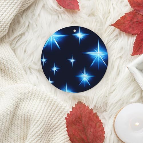 Hojas aromáticas para auto en forma de estrella azul miniatura 6