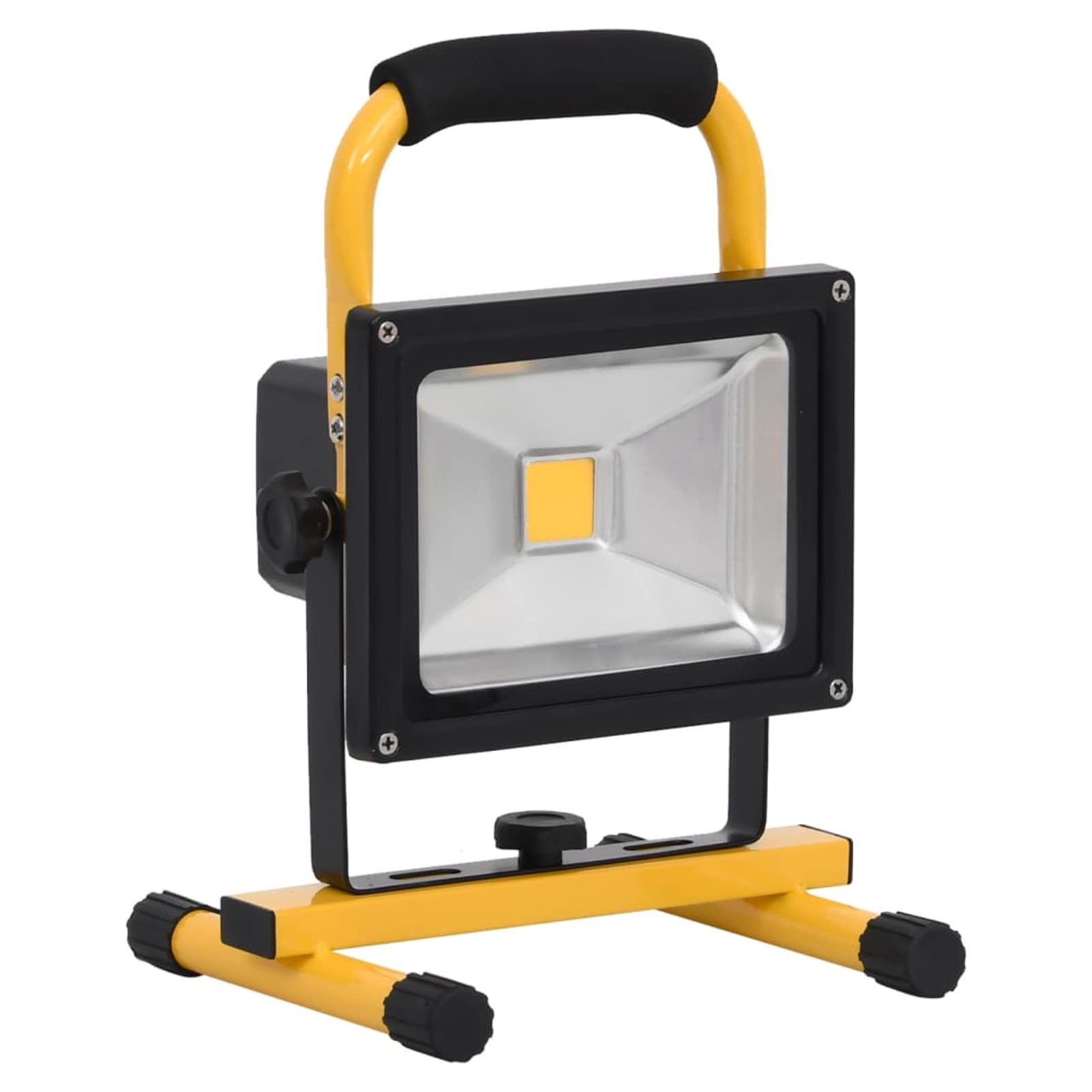Chusui Akumulator LED z uchwytem 30 W, zewnętrzny reflektor LED, reflektor LED, lampa zewnętrzna LED, oświetlenie zewnętrzne do ogrodu, oświetlenie ogrodowe, zimna biel
