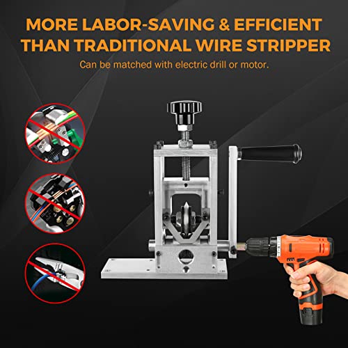Beamnova Upgraded Manual Wire Stripping Machine Hand Crank Stripper For Scrap Copper Stripping Diameter 2-25Mm, Flexible Wire Within 2Mm #TOP3