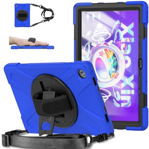 Protection Lenovo Tab M10 Plus 10.6 3ème génération coque rigide bleue avec sangle