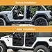 Tube Doors with Side View Mirrors Compatible with Jeep Wrangler JL JLU & Gladiator JT 4XE 4-Door 2018-2024, Steel Tubular Half Doors, Off-Road Trail Doors, Summer Adventure Accessories