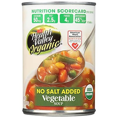 Health Valley Organic Soup - Vegetable No Salt Added - Case of 12 - 15 oz Cover
