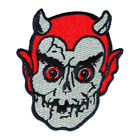 Topstone Horror Graveyard Devil Retro Horror Halloween Embroidered Patch 3" x 3.5" Cover