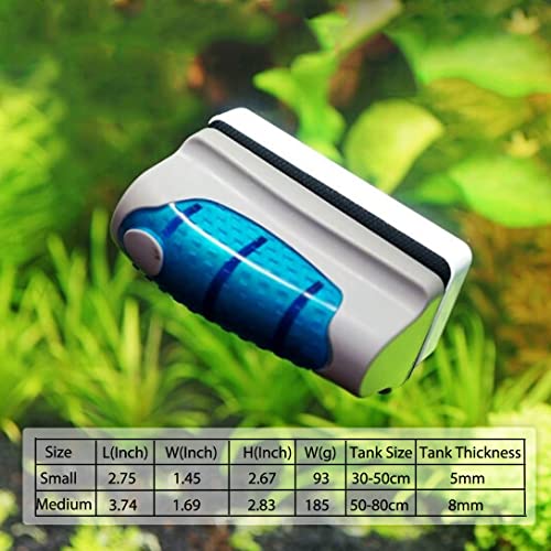 Jring Magnet Aquarium Cleaner, Algae Scraper For Glass Aquariums Aquatic Algae Cleaning Fish Tank Glass Cleaner (Medium) #TOP6