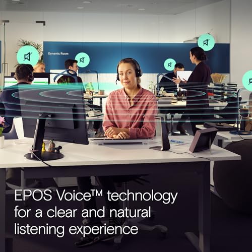 Image of EPOS Impact 1060 ANC Professional Bluetooth Headset - Double-Sided, Premium Noise Cancellation, AI, Intuitive Control, for Concentrated Work in Noisy Environments.