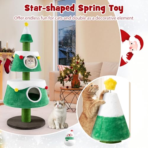 Árbol de Navidad para Gatos Tangkula 60 Pulgadas miniatura 6