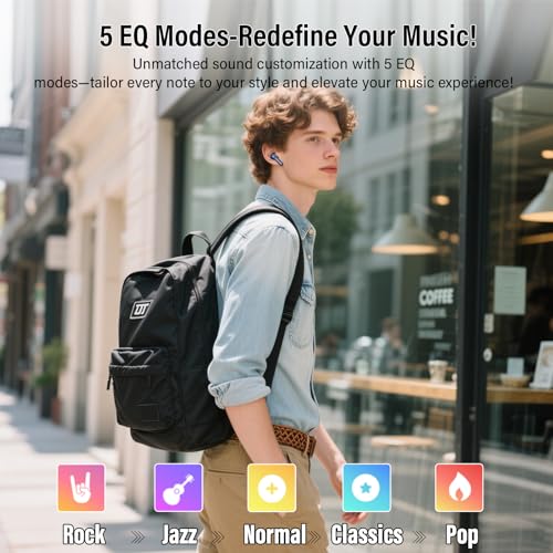 Image of AI Translation Earbuds Real Time,164 Language /7 Translation Modes Translator Earbuds with Audio and Video Calls,No Subscription,5 EQ Modes Touch Screen Translator Headphones,48H AI Ear Buds, Dark Blue