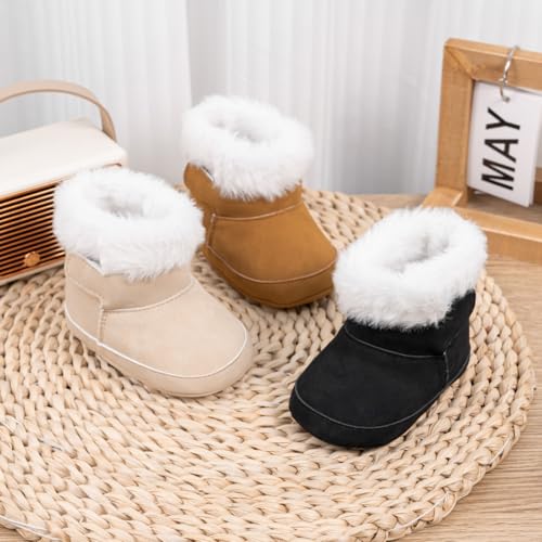 Image of Meckior Baby Girls Cowboy Tassel Boots Side Zipper Moccasins Soft Bottom Non-Slip Toddler Shoe