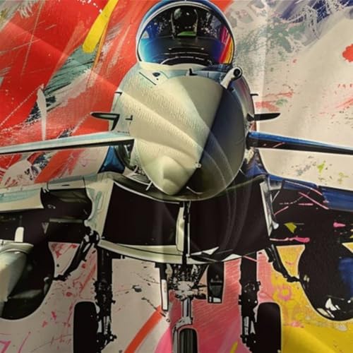 Housse couette avions de combat sans plis literie douce lit king size