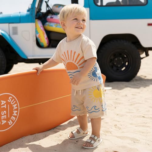 Image of CENCIRILY Infant Baby Boys Girls Summer Beach Sandals Anti-slip Rubber Soft Sole Lightweight Breathable Athletic Toddler First Walking Shoes