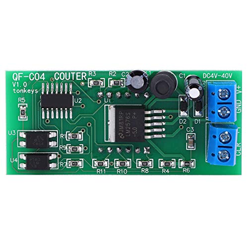 Image of Counter Module Voltage Detection Sensor 4 Digits Digital Display with Memory Function, 0 to 9999 Counting Range QF C04 DC 4 to 40V