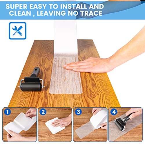 Stair Treads For Wooden Steps, 4X30 Inch - 15-Pack Peva Anti Slip Stair Tread, Stair Grips Non Slip - Clear Stair Treads Non-Slip, Stair Runners For Wooden Steps, Stair Treads For Dogs #TOP2