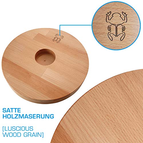 Kaya LED Untersetzer, mit LED und Fernbedienung, Wasserpfeifen Zubehör (Buche, Ø 30cm) – Bild 7