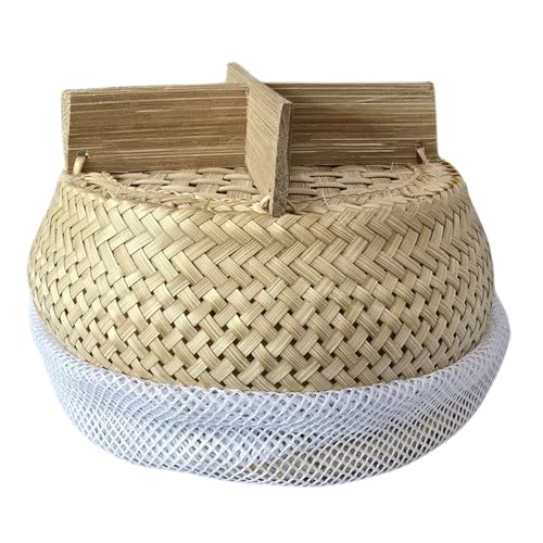 Thai Bamboo Sticky Rice Steamer Basket 6.5” with 2 Free Cloths | Premium Handcrafted Quality for Authentic Asian Cooking - Image 9