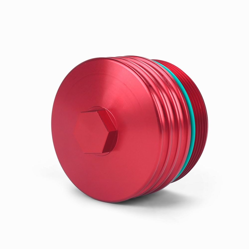 Tappo Serbatoio Coperchio Adatto per Bmw N20 N26 Coperchio filtro olio Alloggiamento in lega di alluminio N51 N52-N55 Parte modifica auto rossa(Red)