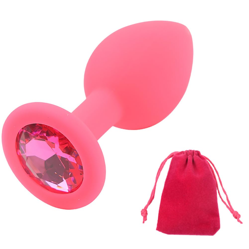 Anal Sex Trainer Silica Gel Anal Plug Jewelry Design Anal Plug Anal Stimulation Massage Tool Rhinestone Butt Plug
