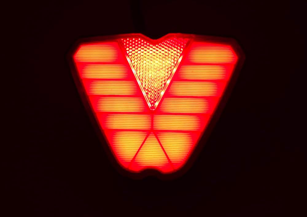 Towing Trailer Hitch Cover Tow Hitch Red LED Brake Light Sequential Turn Signal Lamp V Shape Strobe Flash for 2" Receiver SUV Pickup Truck