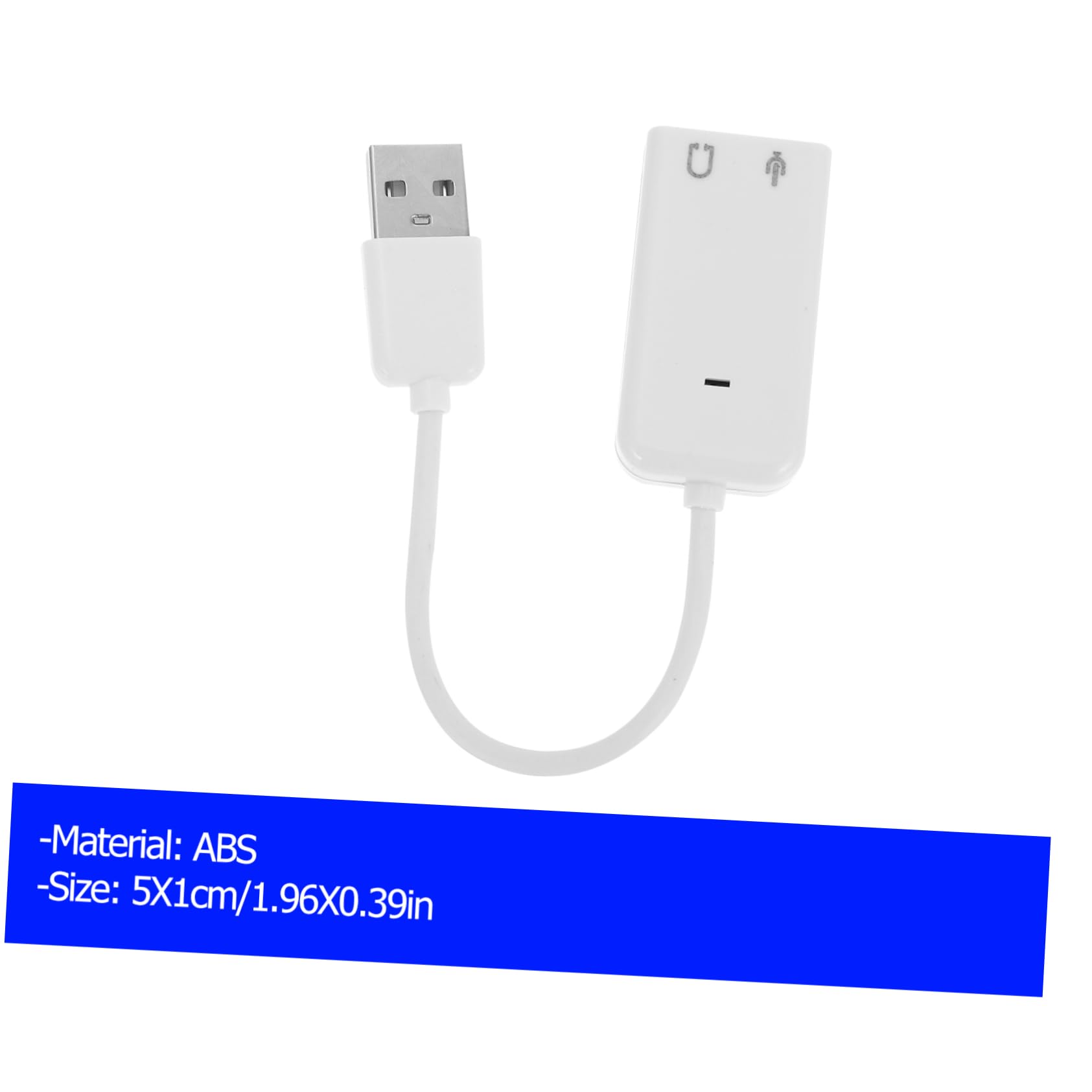 OSOLADY 2pcs USB External Sound Card Adapter Laptop USB Audio Adapter Microphone Input and Headphone Output No Driver Needed Noise Reduction Compatible Laptop and Desktop