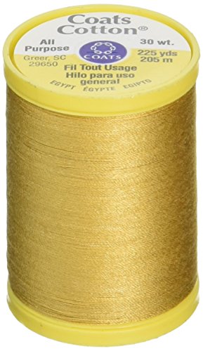 Coats: Thread & Zippers S970-7450 General Purpose Cotton Thread, 225-Yard, Temple Gold #TOP20