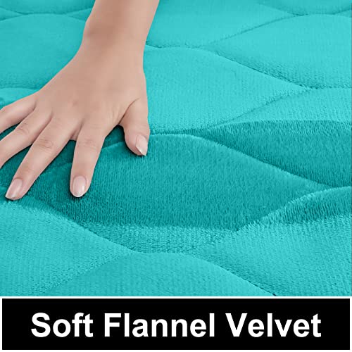 Colorxy Memory Foam Bathroom Rugs, Ultra Soft & Non-Slip Bath Mat, Water Absorbent And Machine Washable Shower Bath Runner Rug For Kitchen Bathroom Floor Carpets, 36"X24", Teal #TOP3