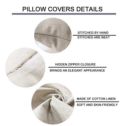 Mehotop Ocean Park Throw Pillow Covers Marine Life Decor Sea Snail Conch Shell Starfish Cotton Linen Pillowcase Home Sofa Couch Cushion Case Home 20X20 Inch Set Of 4 #TOP1