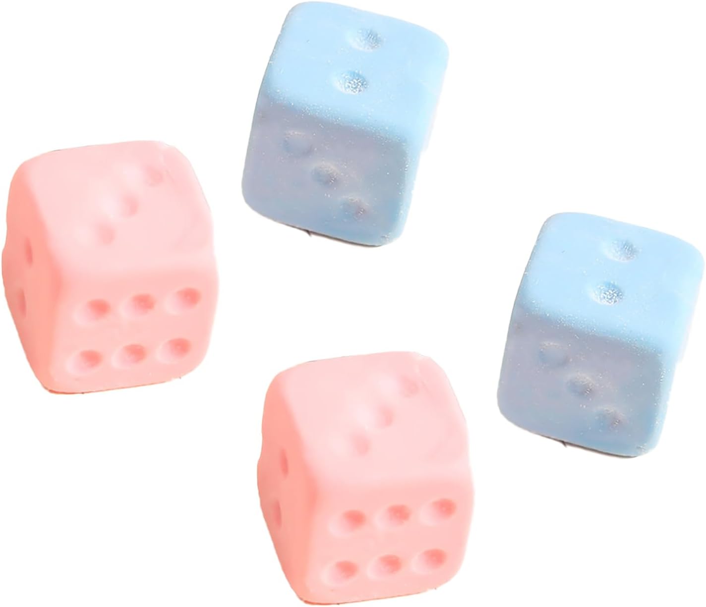 6 個のカラフルな立方体消しゴムカラフルなサイコロ消しゴム子供のためのゲーム報酬クリスマスパーティーの好意ユニークなデザイン消しゴム