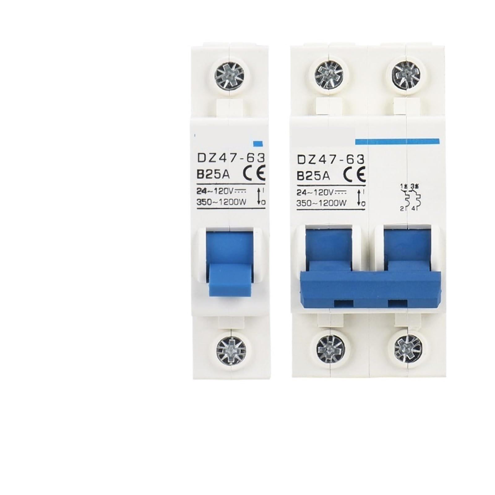 Isolateur de batterie de voiture DC MCB - Mini disjoncteur DZ47 interrupteur DC 24V 48V 6A