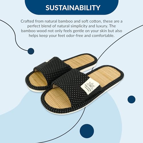 Zenley - Japanese Bamboo House Slippers for Women and Men Indoor - Organic Soft Cotton Fabric for Ultimate Comfort2