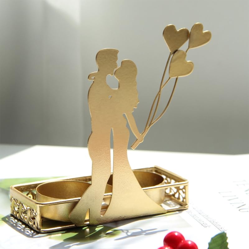 Kerzenständer, romantischer Kerzenhalter, Metall, für Hochzeit, Kerzenständer, Kerzenständer, Party-Dekoration, Tafelaufsatz, Ornament (Gold)