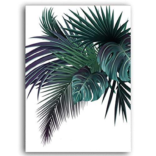 Feuilles vertes de pin moderne tableau salon 70x100 cm triptyque - 4