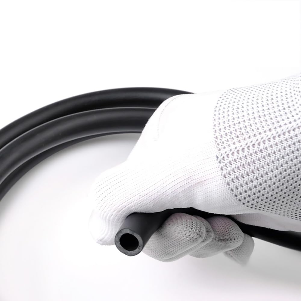 Dyibingdyb 2 Meters High Temperature Resistant Fkm Rubber Hose, Black Fluorine Tubing 2Mm-25Mm, Anti-Corrosion Pipe(Id 18Mm X Od 24Mm)
