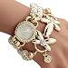 Women's Quartz Wrist Watches, SUPPION Womens Imitation Pearls Flower Luxury Watches
