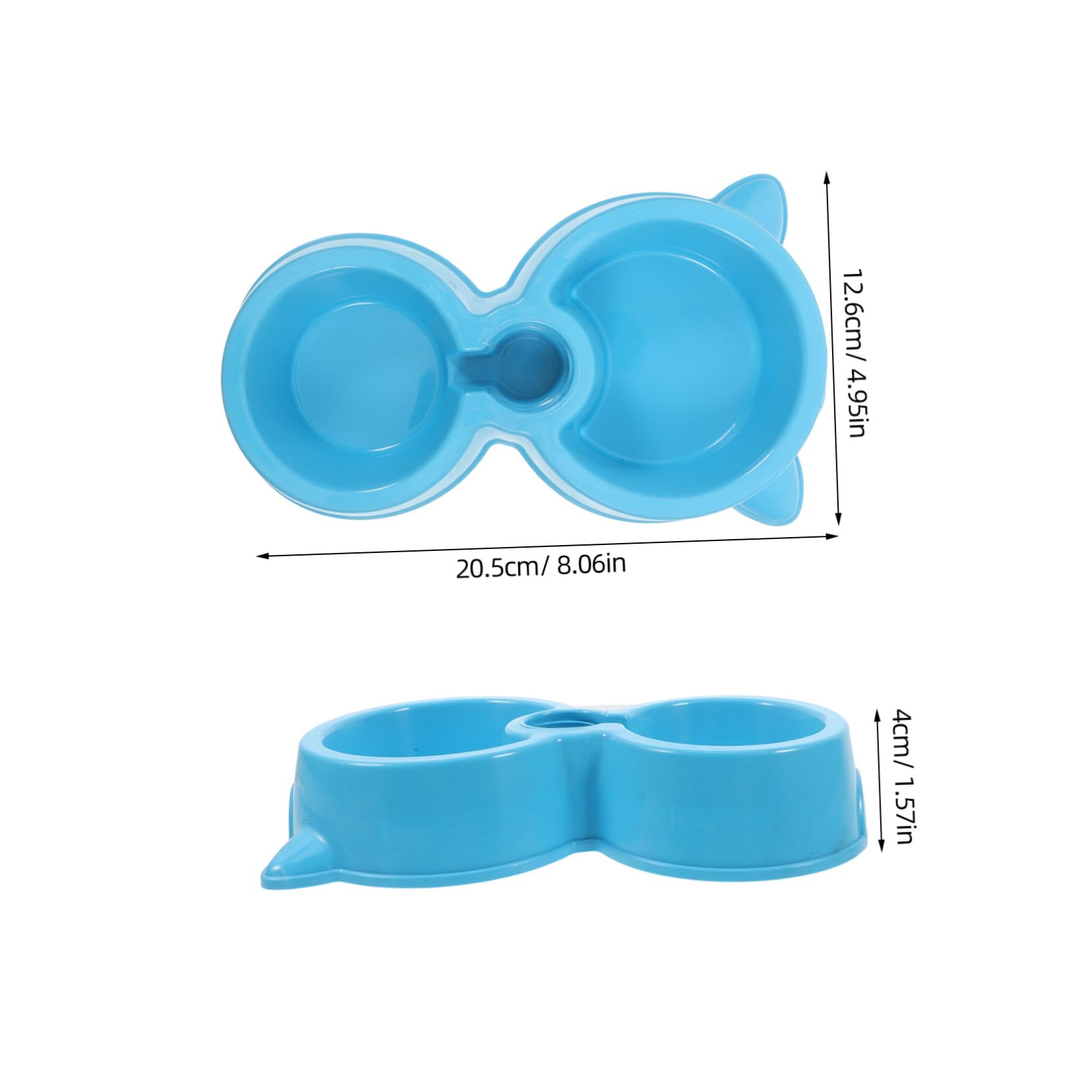 HEMOTON Double Dog Cat Bowls with Attachable Water Bottle Automatic Pet Feeder for Cats Dogs Puppies and Kittens Durable Material Easy to Clean Dual Bowl Design for Hydration