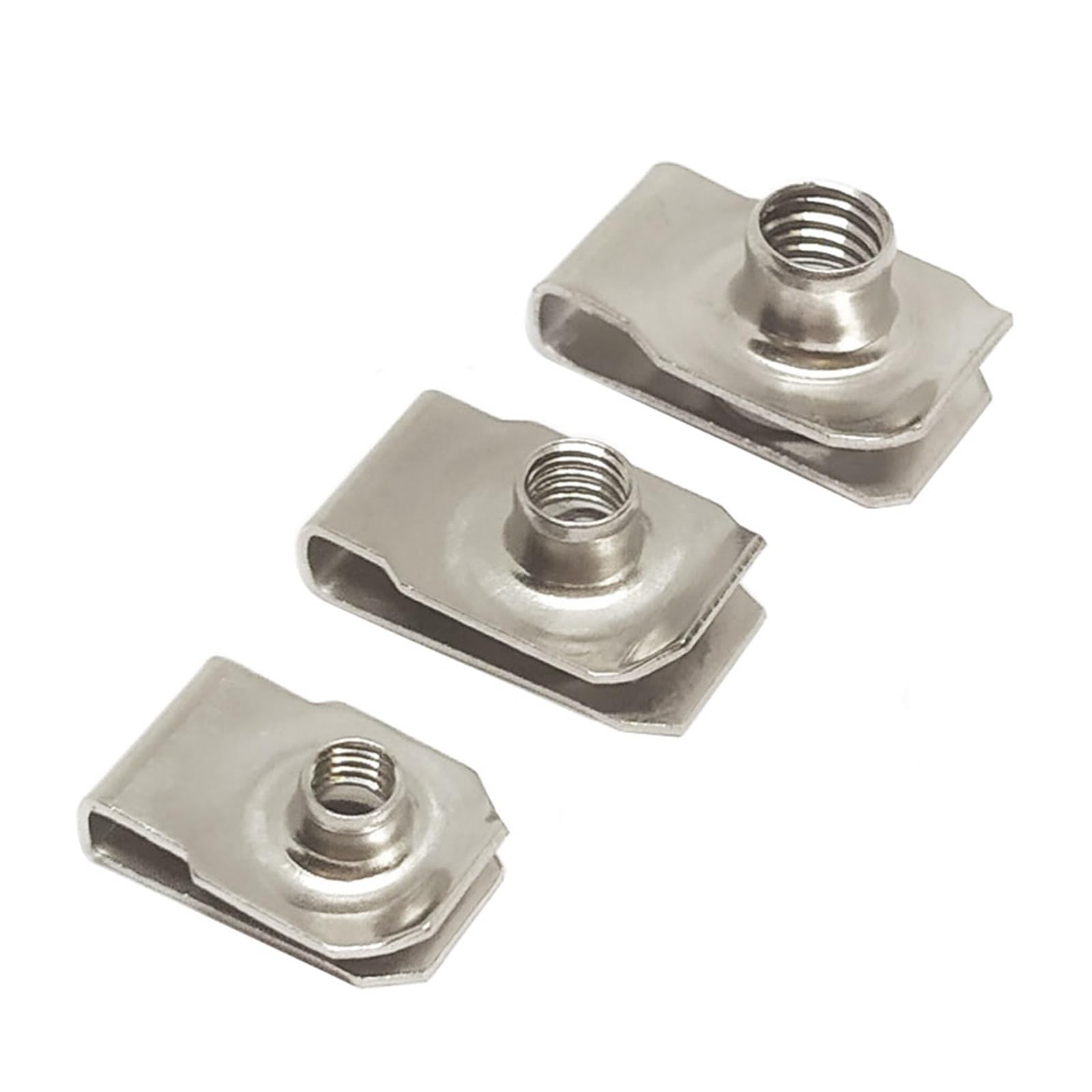 U-förmige Befestigungsklammer aus Metall, 10 stücke Edelstahl U Typ Clips Mit Gewinde M8 M6 M5 M4 8mm 6mm 5mm 4mm for Auto Motorrad Roller(M5)