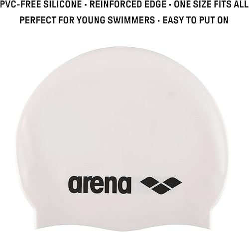 Miniatura 8 de arena Unisex Junior Print Silicone Swim Cap for Boys and Girls, Swim Training, Smaller Fit, One Size