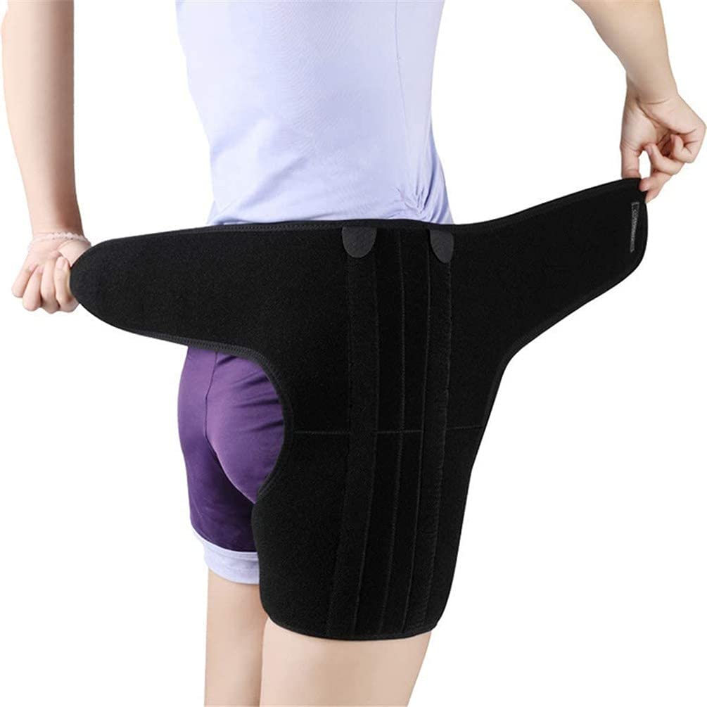 Soporte para la ingle, soporte para la ingle, soporte para la ingle, alivio de la ciática, manga de compresión del muslo, tendón de la corva para hombres y mujeres para la rehabilitación y recuperac
