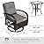 VONZOY 3 Pieces Patio Furniture Set, Outdoor Swivel Glider Rocker, Wicker Patio Bistro Set with Rocking Chair, Thickened Cushions and Table for Porch (Grey)