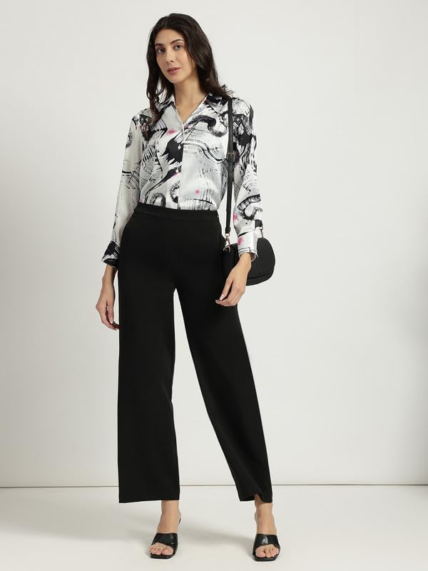 Image of FableStreet Women Shirts | Comfort Fit Spread Collar | Premium Satin Fabric for Formal, Business Casual