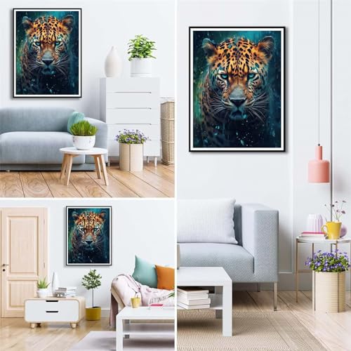 Bricolage diamond painting léopard à offrir pour les passionnés d'art créatif