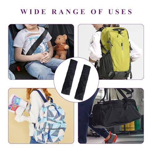 Dickno 2 PCS Car Seat Belt Pads Cover, Soft Comfortable Safe Belt Shoulder Strap Covers Harness Pad Helps Protect Your Neck and Shoulder, Universal Interior Accessories for Most Vehicles (Black) - Thumbnail 6