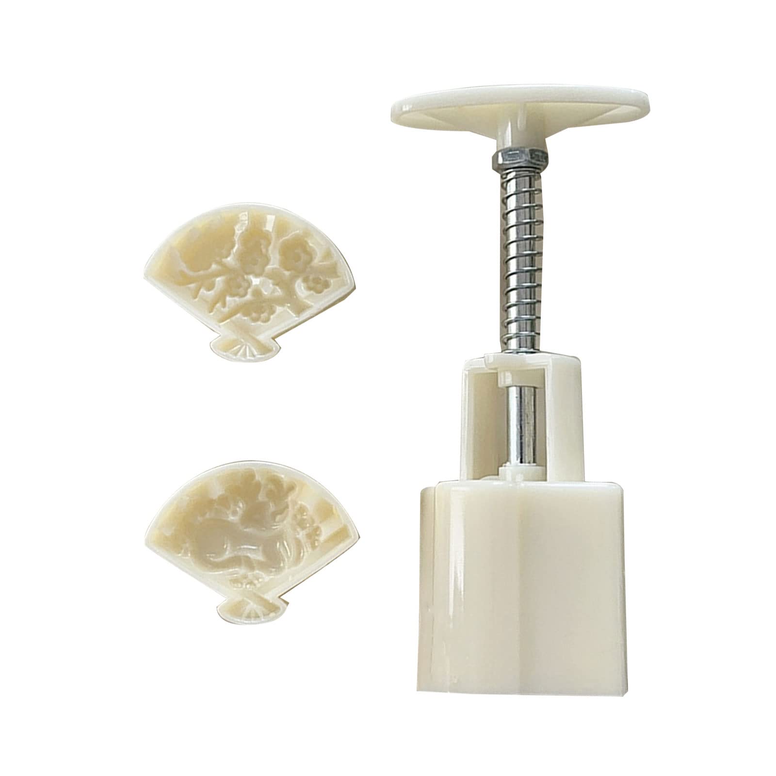 MALSSE Fan Mold Mid-Autumn Festival Hand Pressure Fondant Decorations Tools Cake Mold