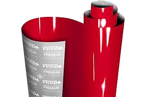 VViViD+ Ultra Gloss Candy Red Vinyl Car Wrap: Transform Your Ride with...