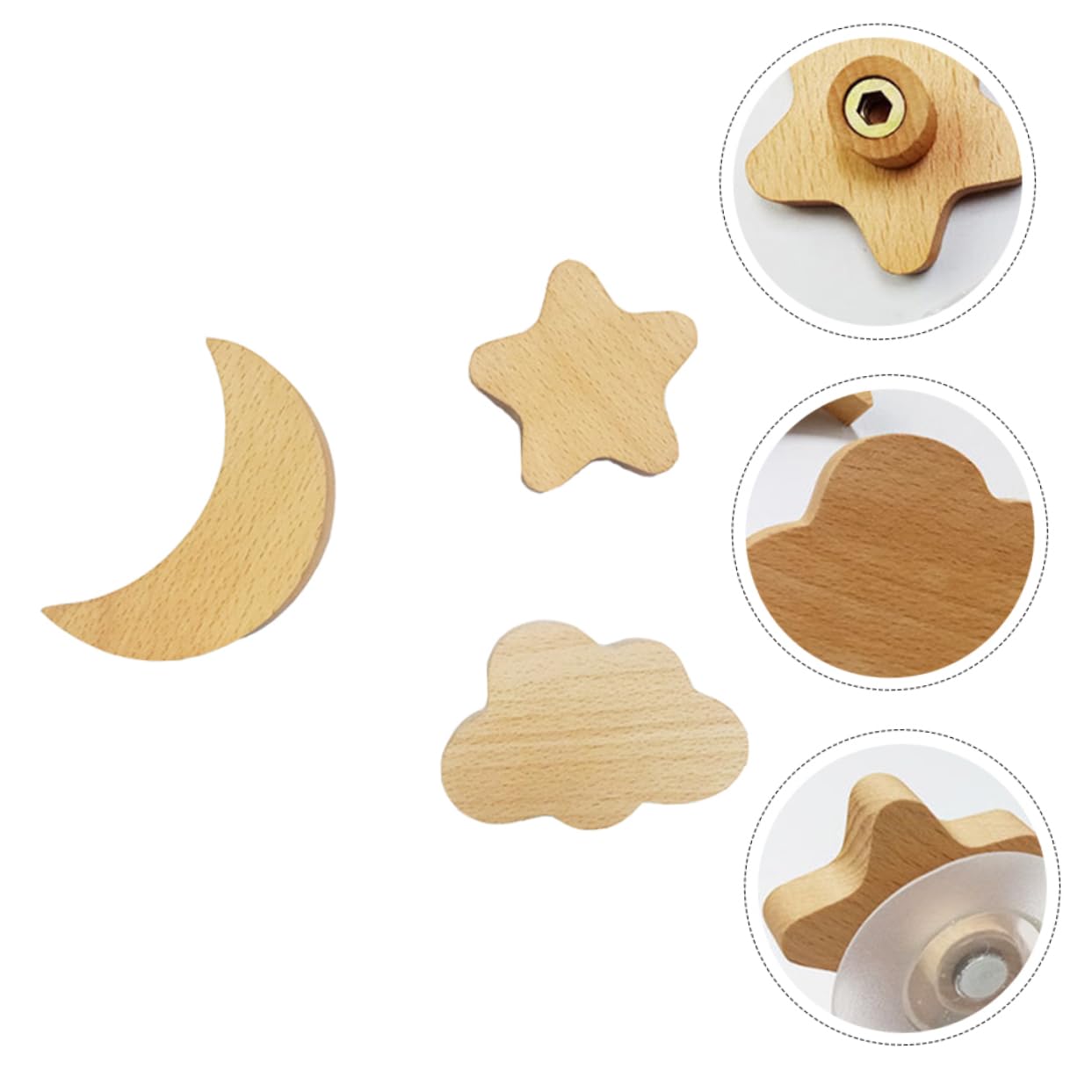Ganci A Farfalla In Noce Nero E Ottone WONQEXZ – Set Da 2, Per Pareti Lisce, Fissaggio 3M - 3