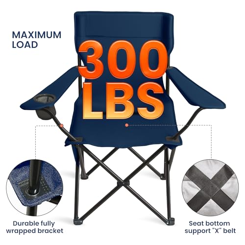 Silla de camping portátil Foristrail modelo Portable Camping Chair color azul marino miniatura 5