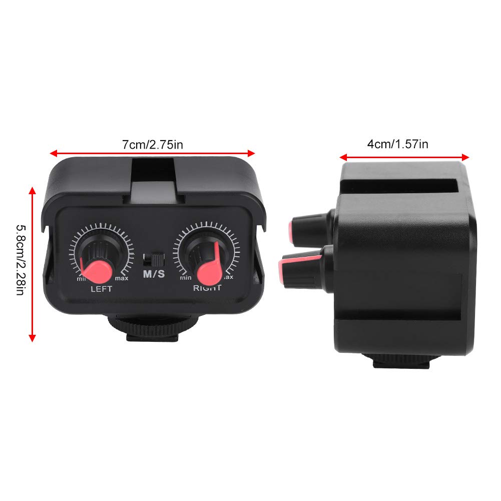 Adattatore per mixer audio per microfono a doppio canale WS-V2 con ingressi stereo da 3,5 mm e doppio ingresso mono per fotocamera, videocamera